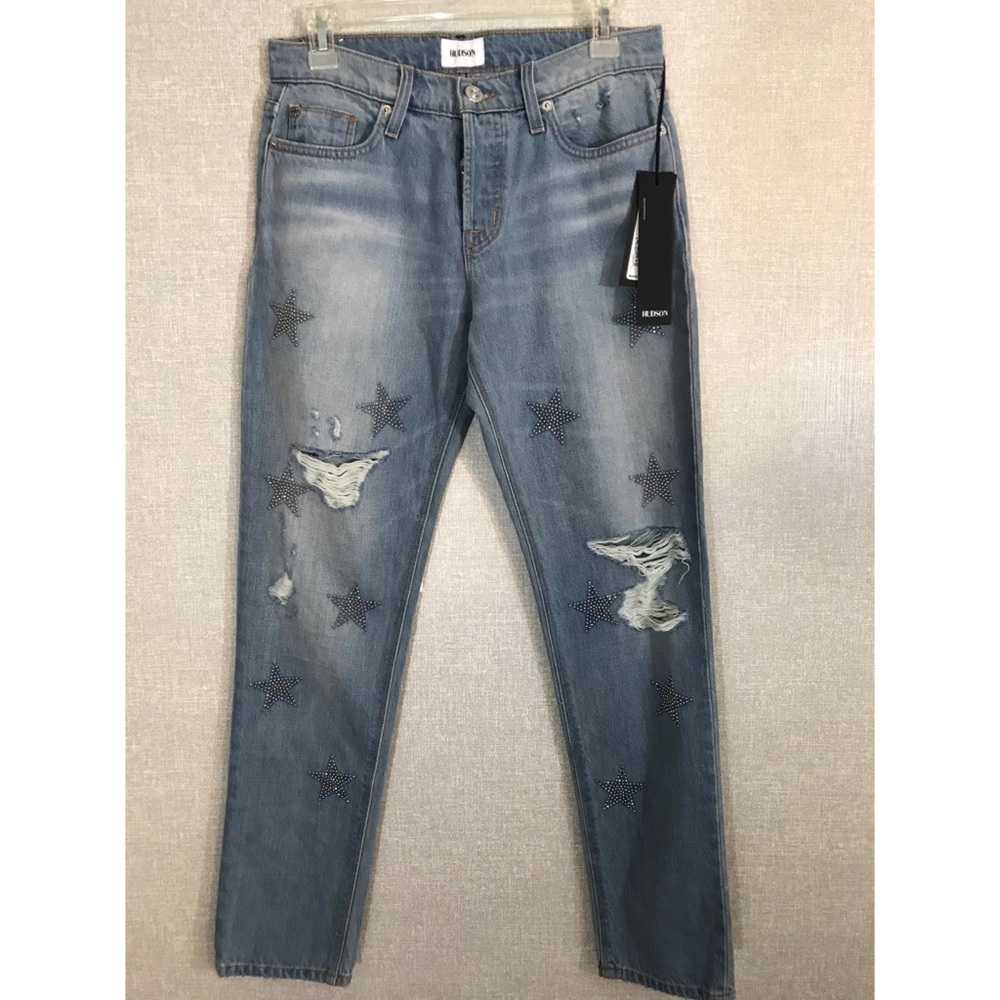 Hudson Riley Relaxed Crop Straight Jeans - Amplify